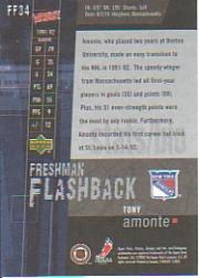 2003-04 Upper Deck Victory Freshman Flashback #FF34 Tony Amonte back image
