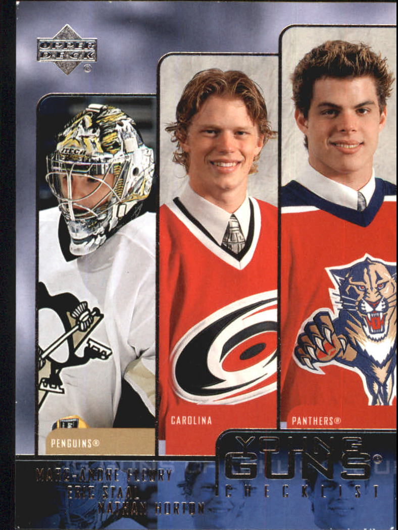 2003-04 Upper Deck #245 Marc-Andre Fleury/Eric Staal/Nathan Horton YG CL