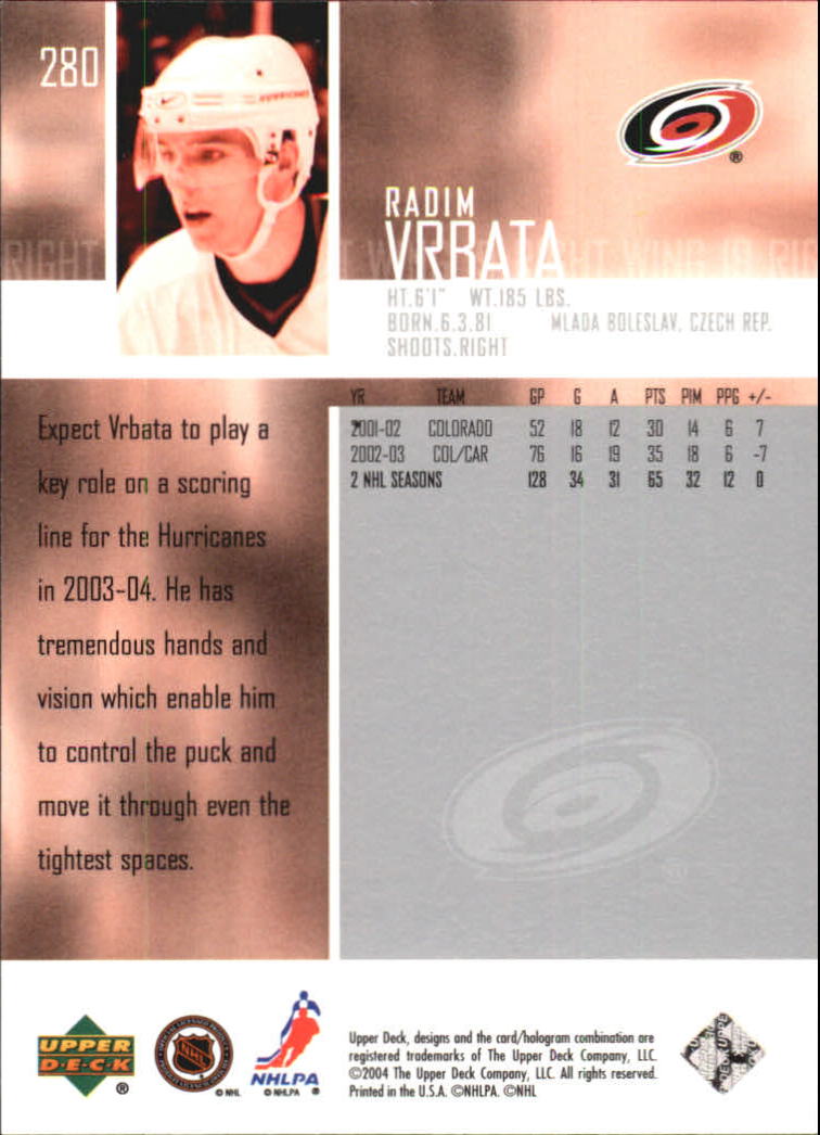 2003-04 Upper Deck Hockey Card Pick 251-465