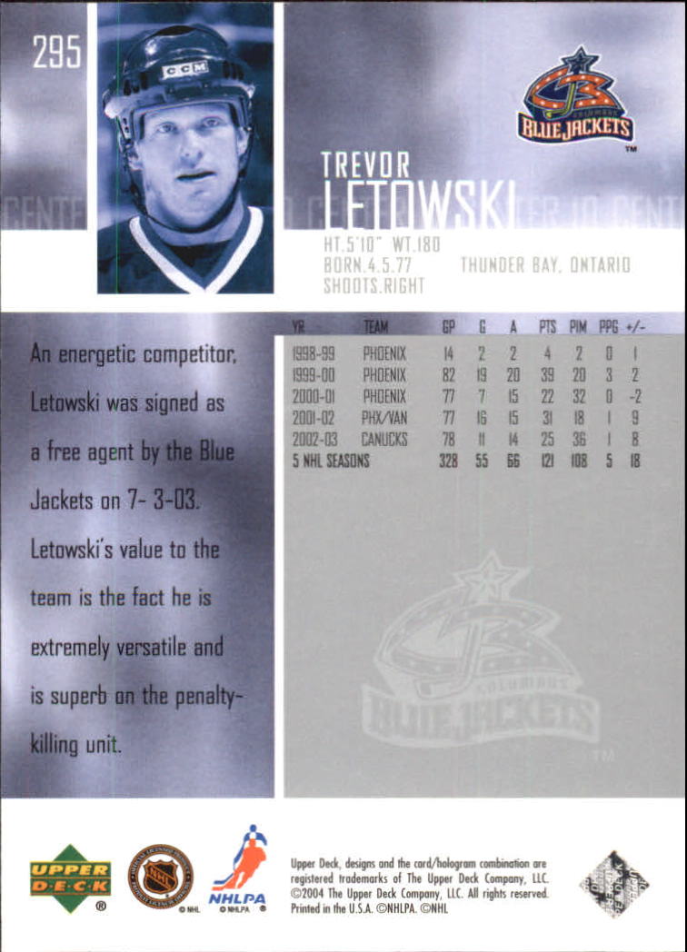 2003-04 Upper Deck Hockey Card Pick 251-465