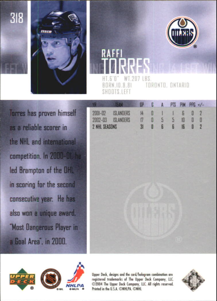 2003-04 Upper Deck Hockey Card Pick 251-465