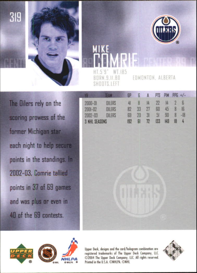 2003-04 Upper Deck Hockey Card Pick 251-465