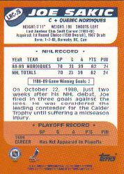 Sports Card Back
