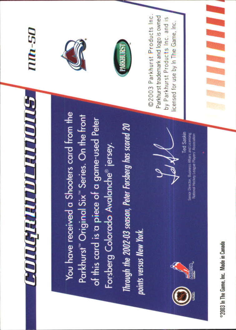 Sports Card Back
