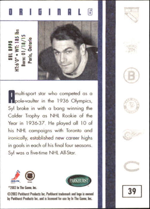 B0288- 2003-04 Parkhurst Original Six Toronto Cards -You Pick- 15+ FREE US SHIP