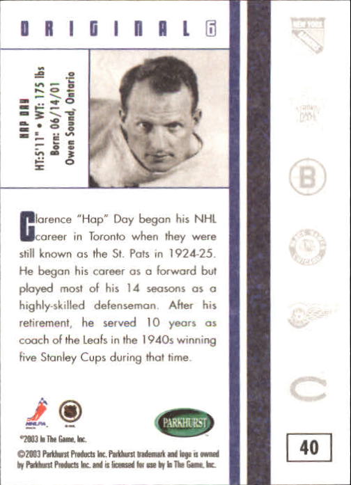 B0288- 2003-04 Parkhurst Original Six Toronto Cards -You Pick- 15+ FREE US SHIP