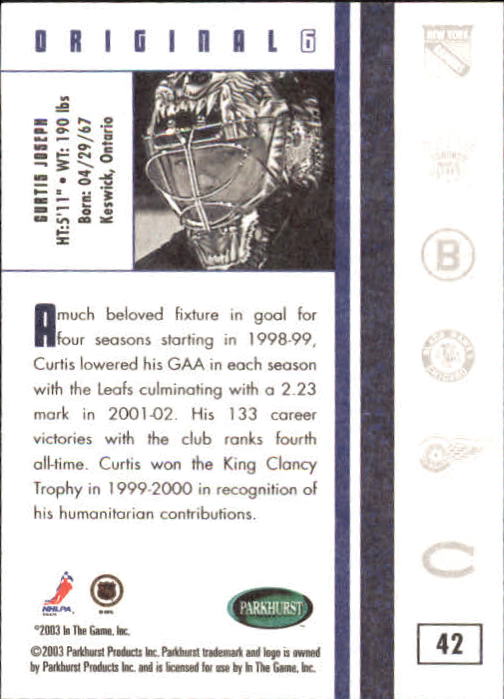 B0288- 2003-04 Parkhurst Original Six Toronto Cards -You Pick- 15+ FREE US SHIP