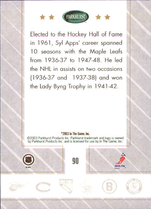 B0288- 2003-04 Parkhurst Original Six Toronto Cards -You Pick- 15+ FREE US SHIP