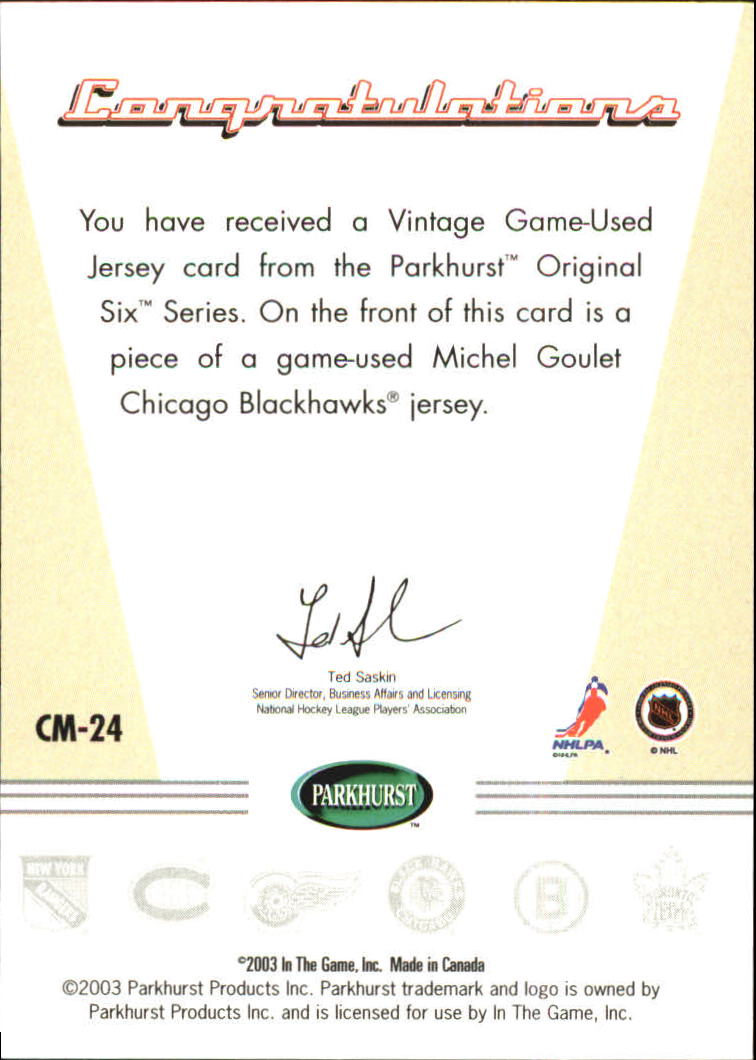 Sports Card Back