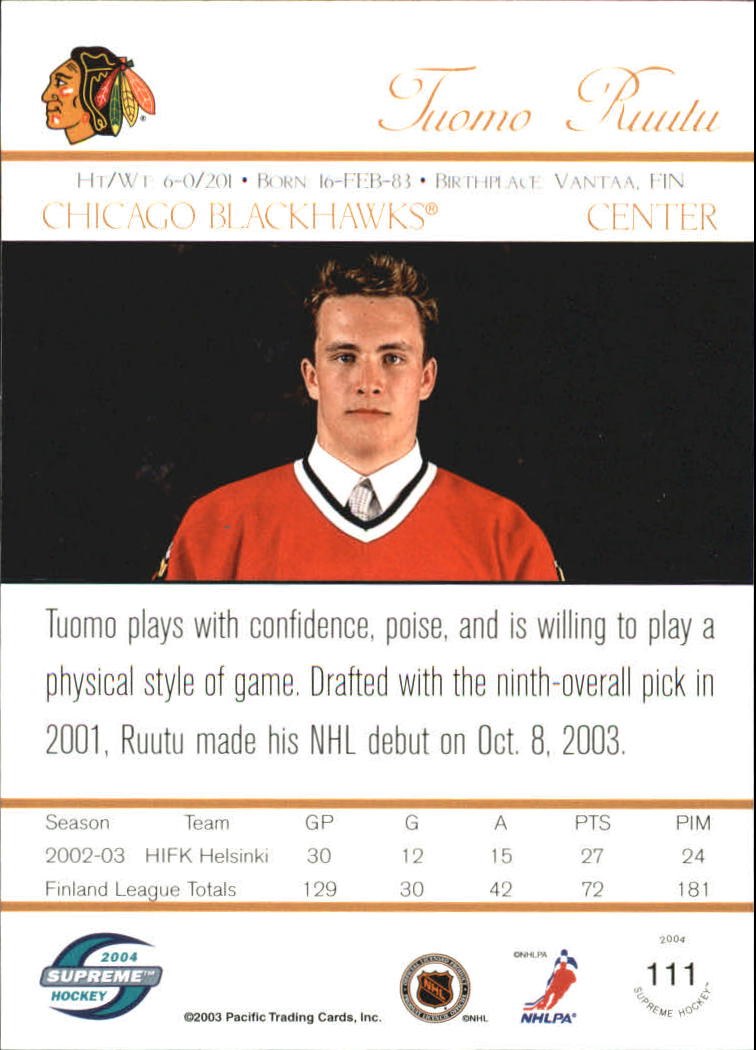 Sports Card Back