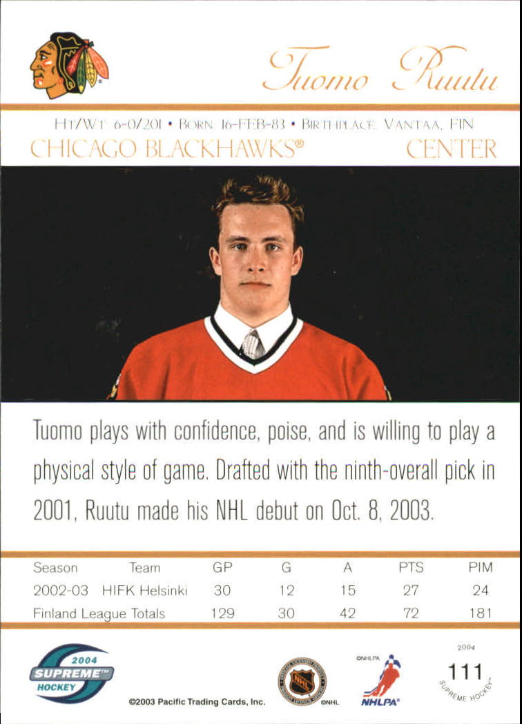 Sports Card Back
