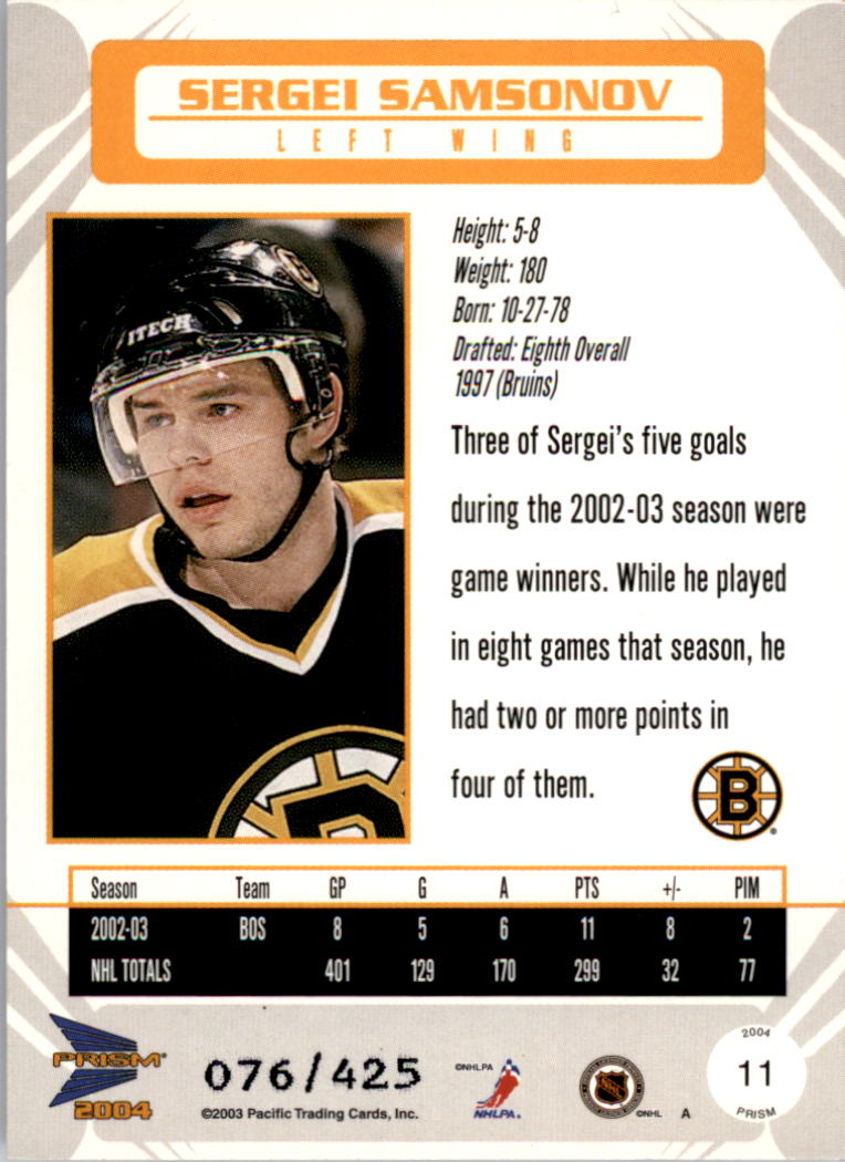 Sports Card Back