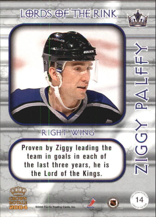 2003-04 Crown Royale Lords of the Rink #14 Ziggy Palffy back image