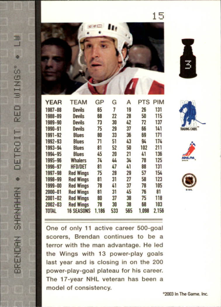 2003-04 BAP Memorabilia #15 Brendan Shanahan back image