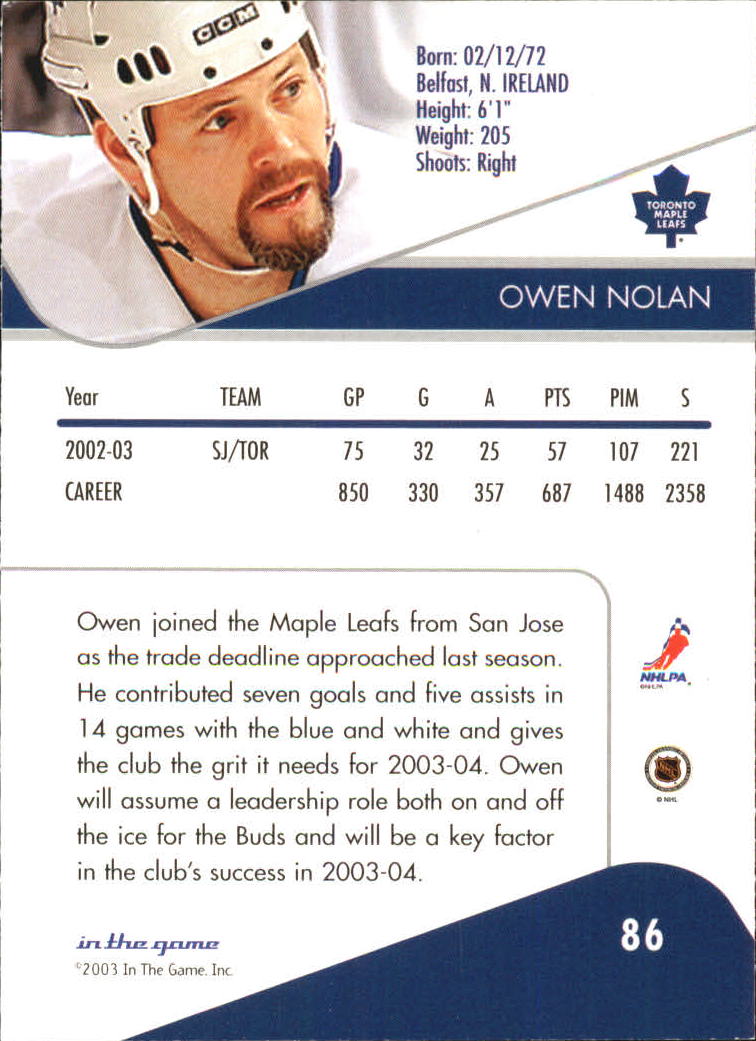 B1329- 2003-04 ITG Toronto Star Hockey Cards 1-100 -You Pick- 15+ FREE US SHIP - Bild 108 von 123