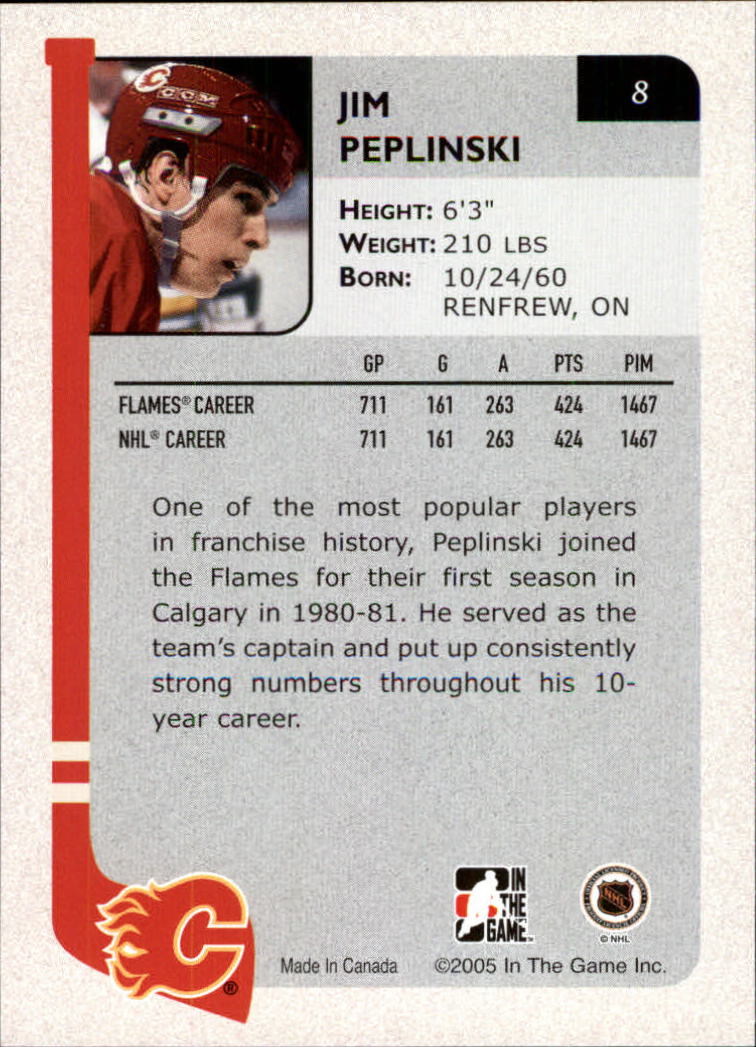 2004-05 ITG Franchises Canadian #8 Jim Peplinski back image