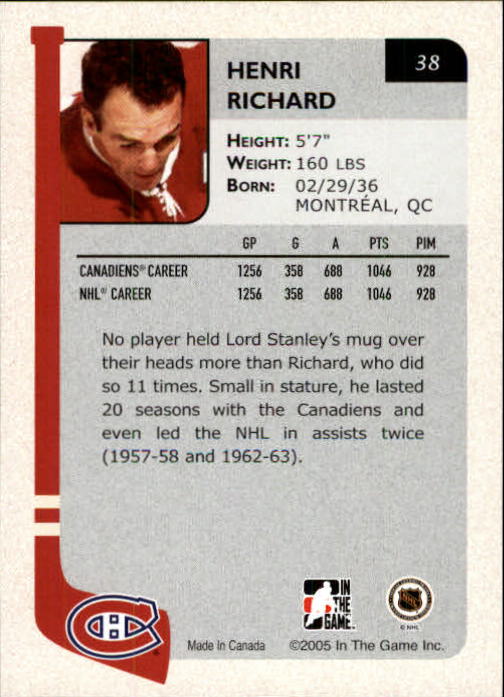 A3903- 2004-05 ITG Franchises Hockey Canadian Cards -You Pick- 15+ FREE US SHIP