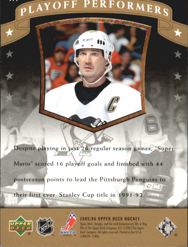 2005-06 Upper Deck Playoff Performers #PP7 Mario Lemieux back image
