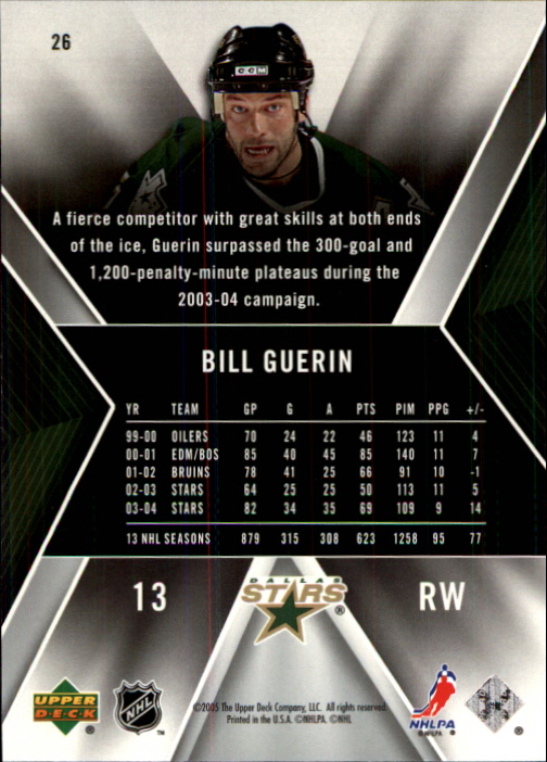 2005-06 SPx #26 Bill Guerin back image