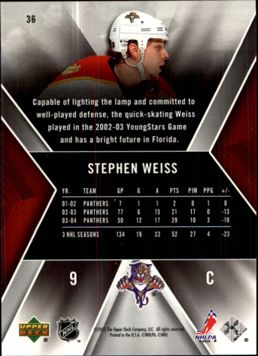 2005-06 SPx #36 Stephen Weiss back image