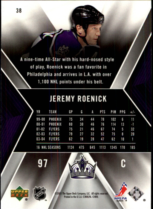2005-06 SPx #38 Jeremy Roenick back image