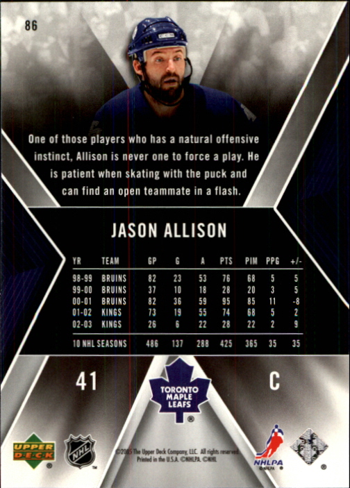 A8443- 2005-06 SPx Hockey Card #s 1-90 -You Pick- 15+ FREE US SHIP - Picture 173 of 181
