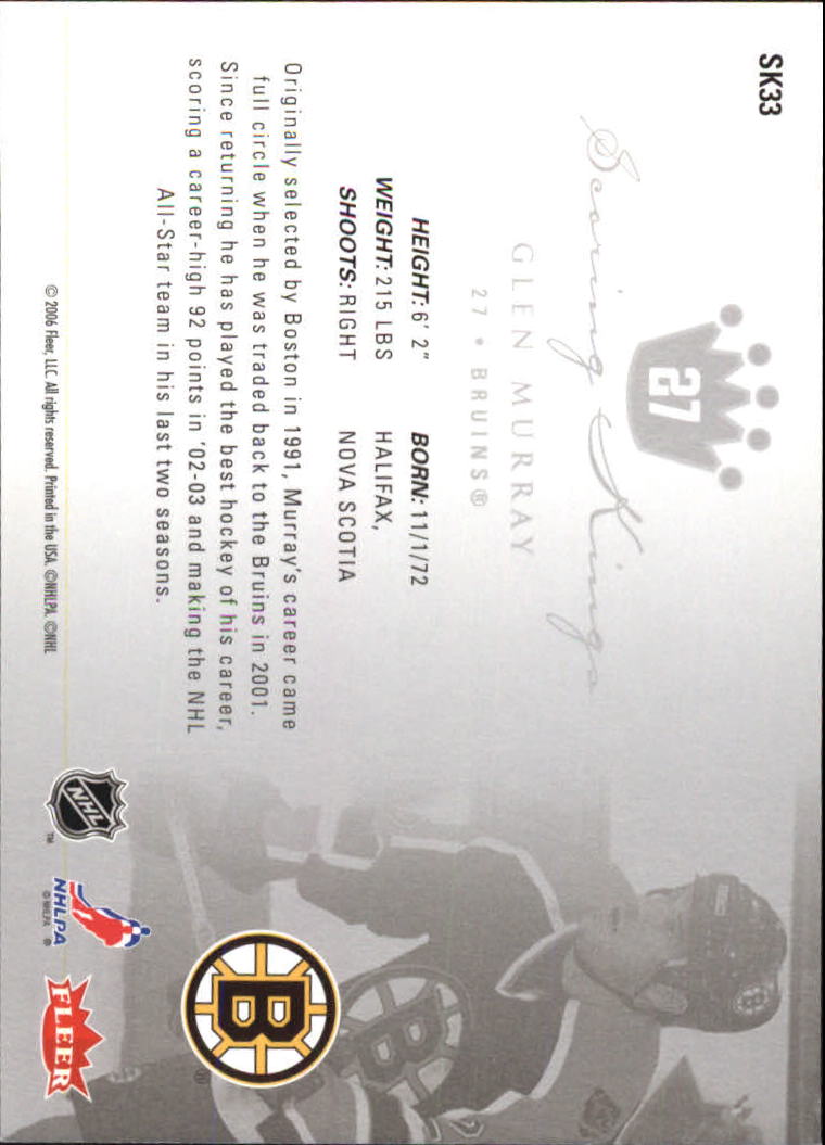 2005-06 Ultra Scoring Kings Hockey Card Pick (Inserts) - Picture 65 of 79