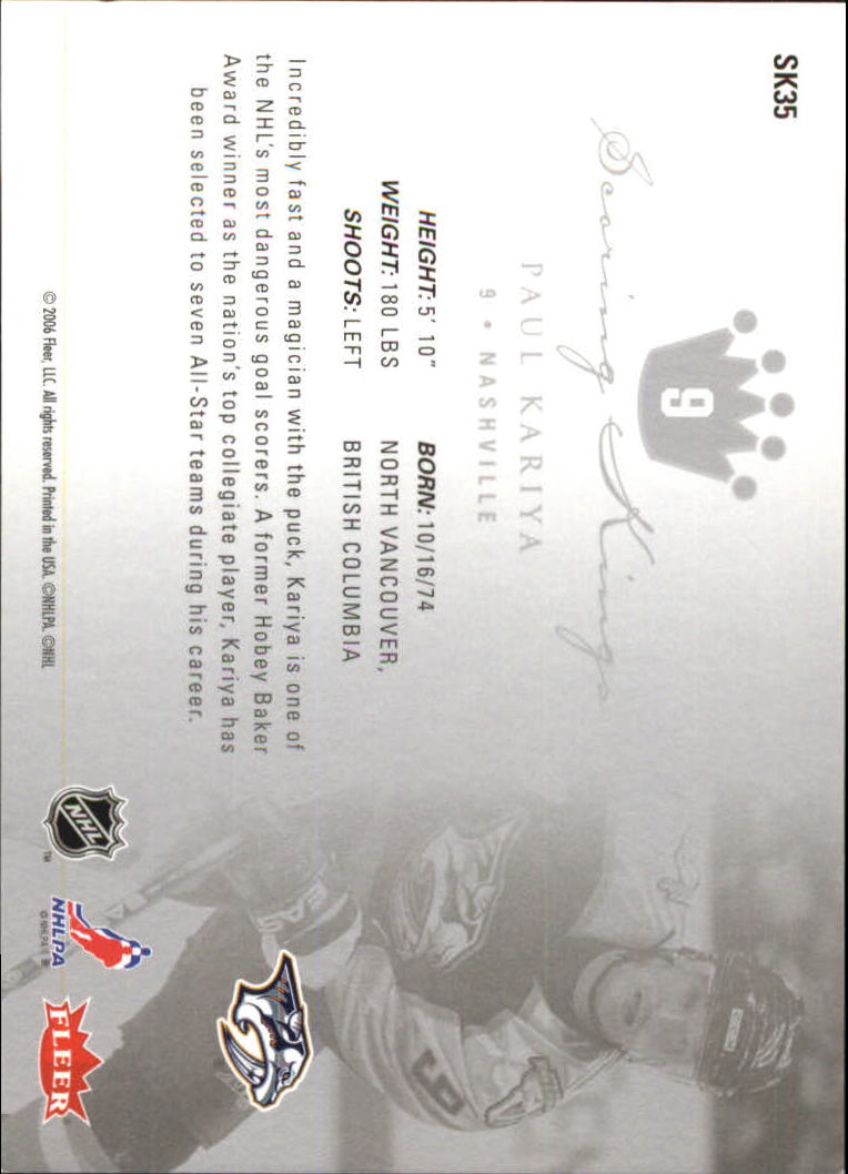 2005-06 Ultra Scoring Kings Hockey Card Pick (Inserts) - Picture 69 of 79