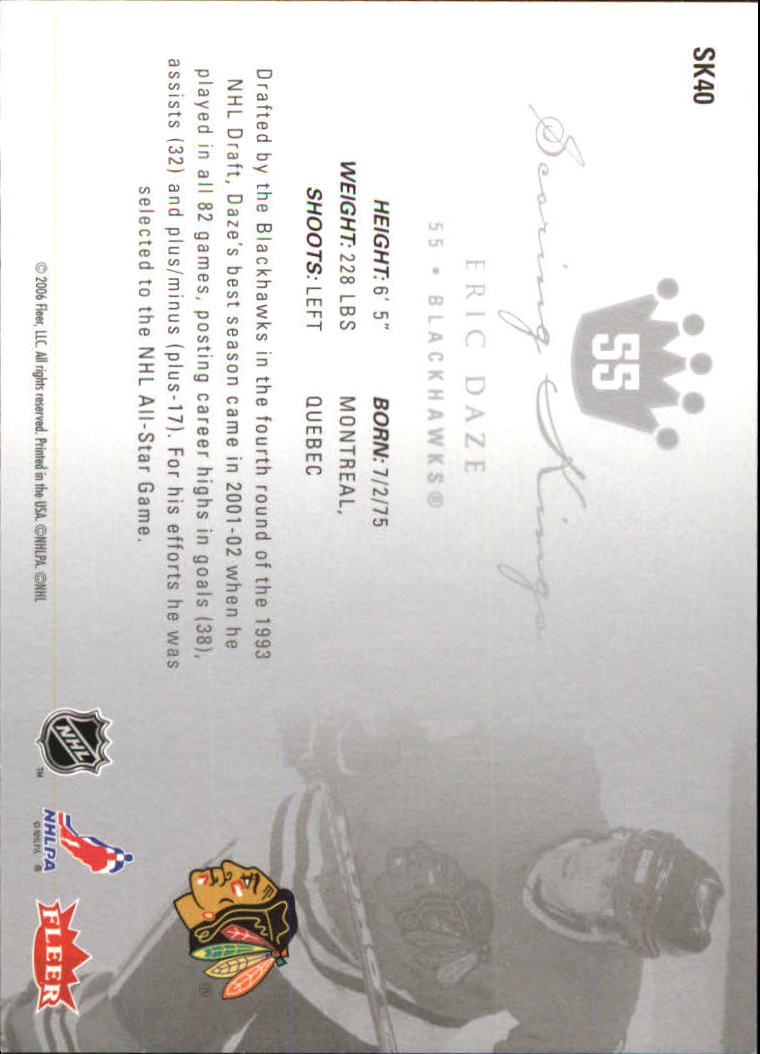 2005-06 Ultra Scoring Kings Hockey Card Pick (Inserts) - Picture 79 of 79
