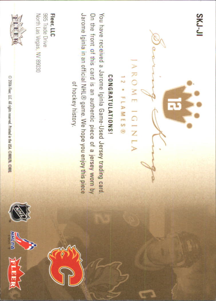 2005-06 Ultra Scoring Kings Jerseys #SKJJI Jarome Iginla back image