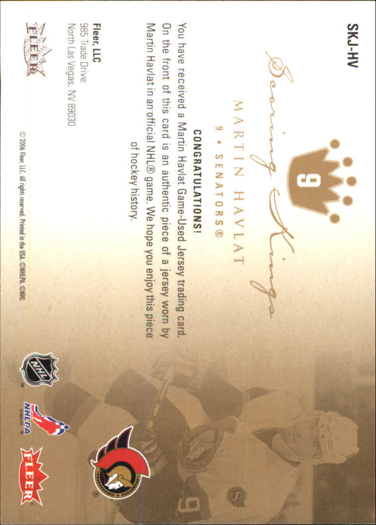 2005-06 Ultra Scoring Kings Jerseys #SKJHV Martin Havlat back image