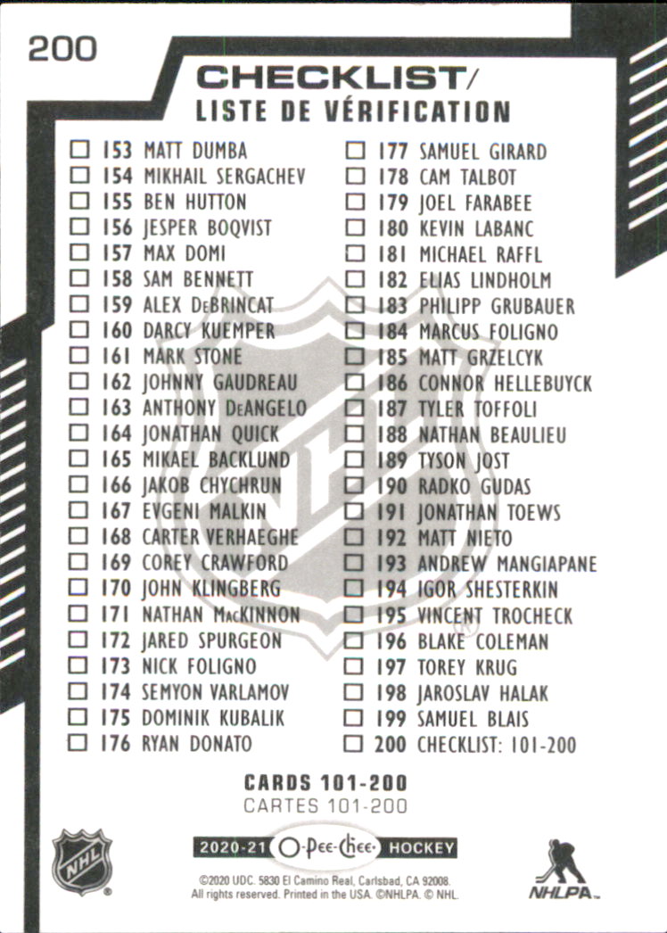 B0013- 2020-21 O-Pee-Chee Hockey Card #s 1-250 -You Pick- 15+ FREE US SHIP - Picture 94 of 120