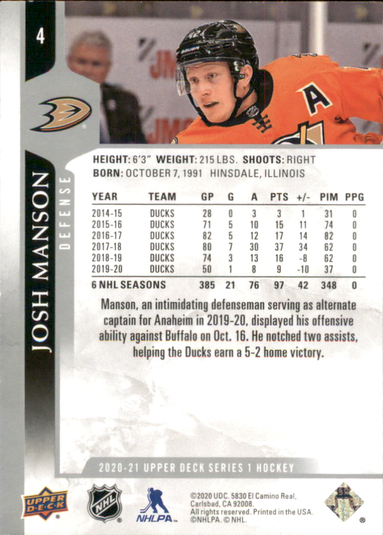 A7774- 2020-21 Upper Deck Hockey Karte #S 1-250 -du Pick- 15 + Gratis US Schiff - Bild 9 von 327