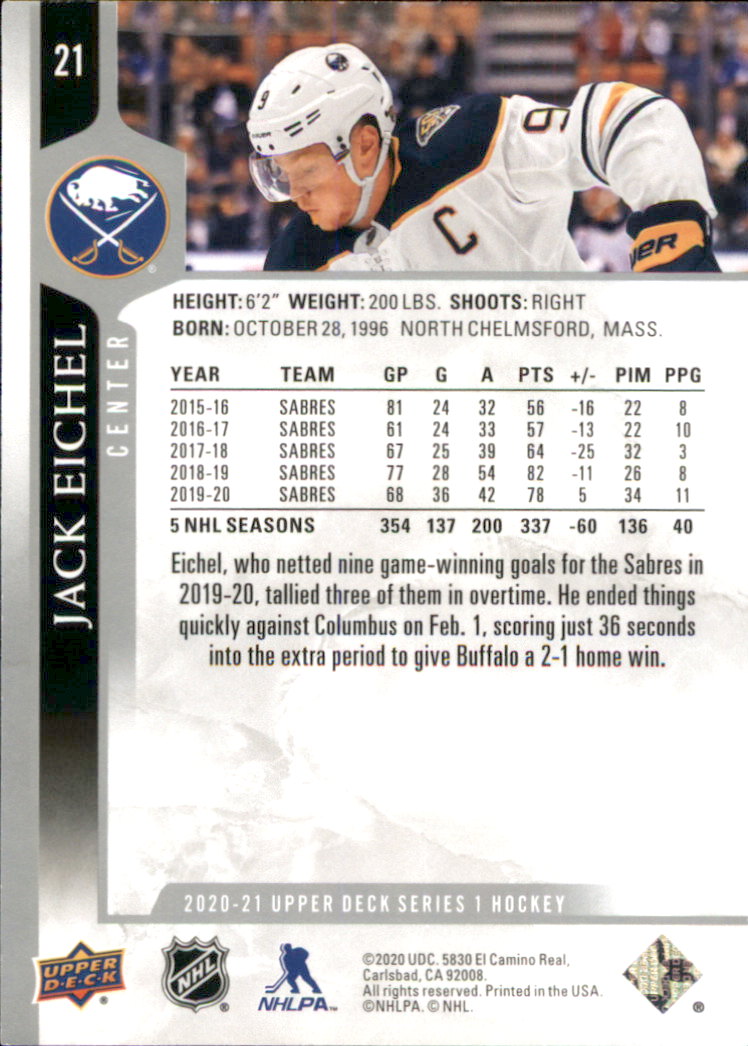 A7774- 2020-21 Upper Deck Hockey Karte #S 1-250 -du Pick- 15 + Gratis US Schiff - Bild 35 von 327