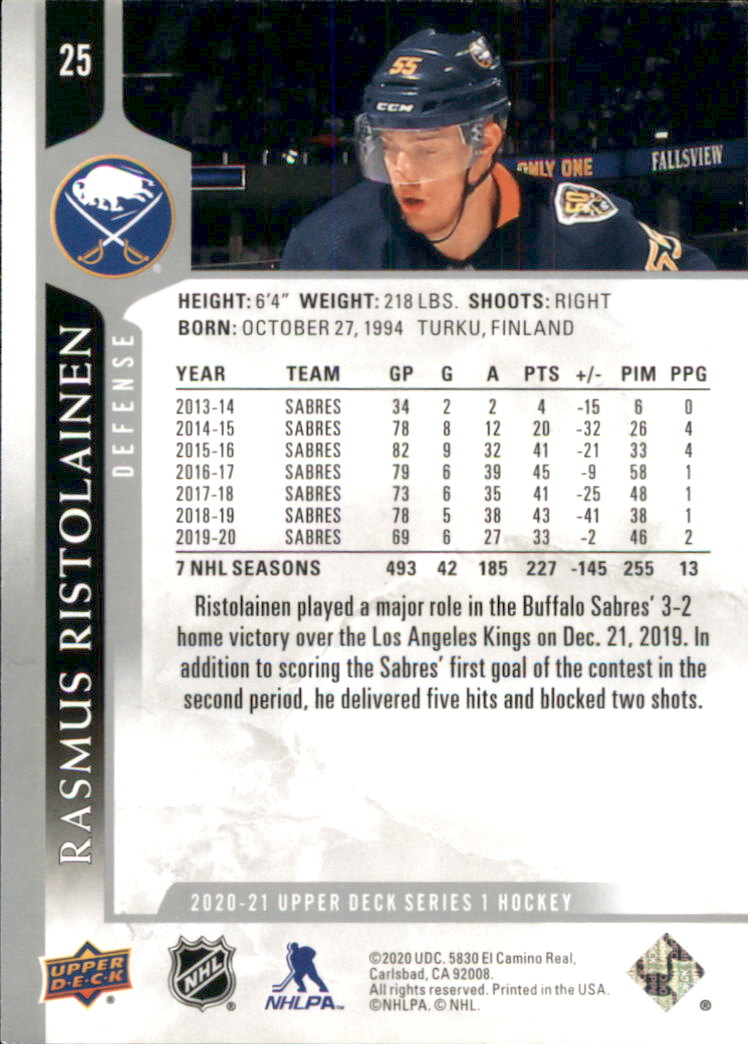 A7774- 2020-21 Upper Deck Hockey Karte #S 1-250 -du Pick- 15 + Gratis US Schiff - Bild 41 von 327