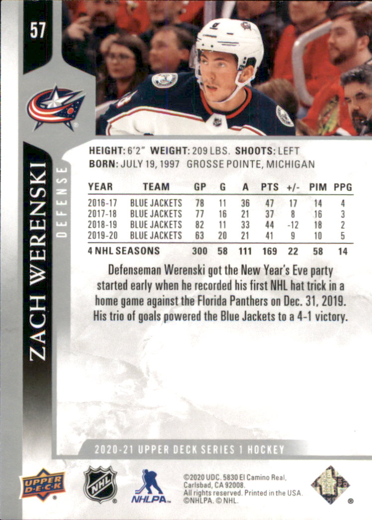 A7774- 2020-21 Upper Deck Hockey Karte #S 1-250 -du Pick- 15 + Gratis US Schiff - Bild 95 von 327