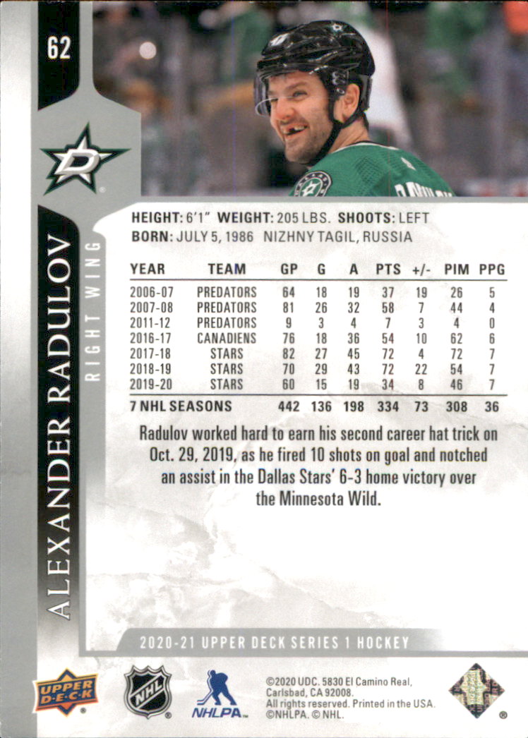 A7774- 2020-21 Upper Deck Hockey Karte #S 1-250 -du Pick- 15 + Gratis US Schiff - Bild 103 von 327