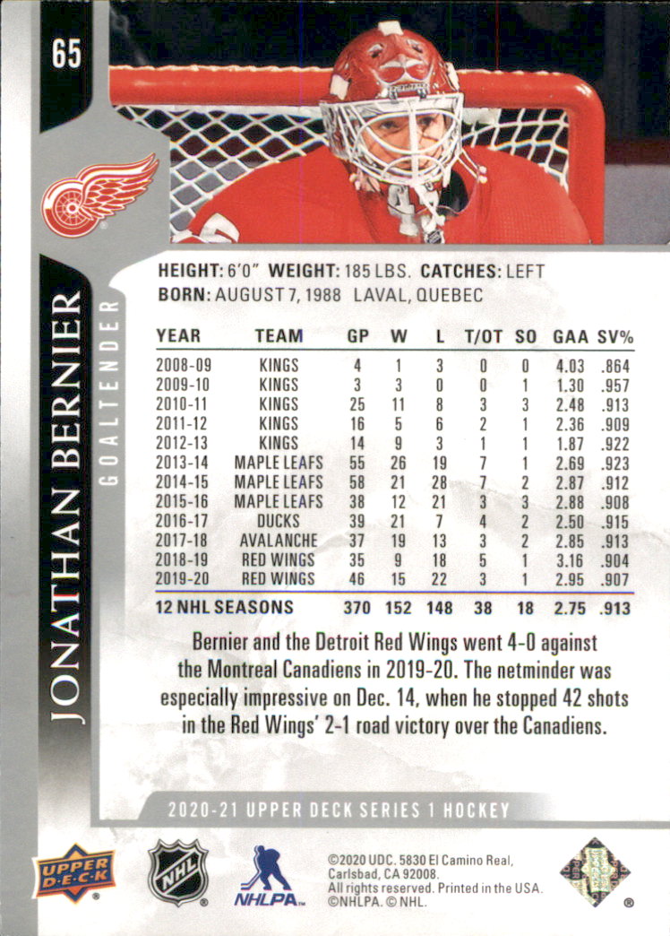 A7774- 2020-21 Upper Deck Hockey Karte #S 1-250 -du Pick- 15 + Gratis US Schiff - Bild 107 von 327