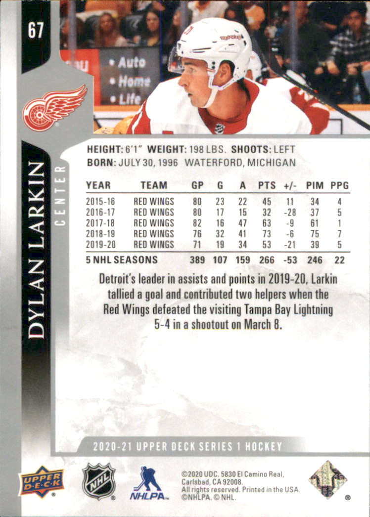 A7774- 2020-21 Upper Deck Hockey Karte #S 1-250 -du Pick- 15 + Gratis US Schiff - Bild 109 von 327