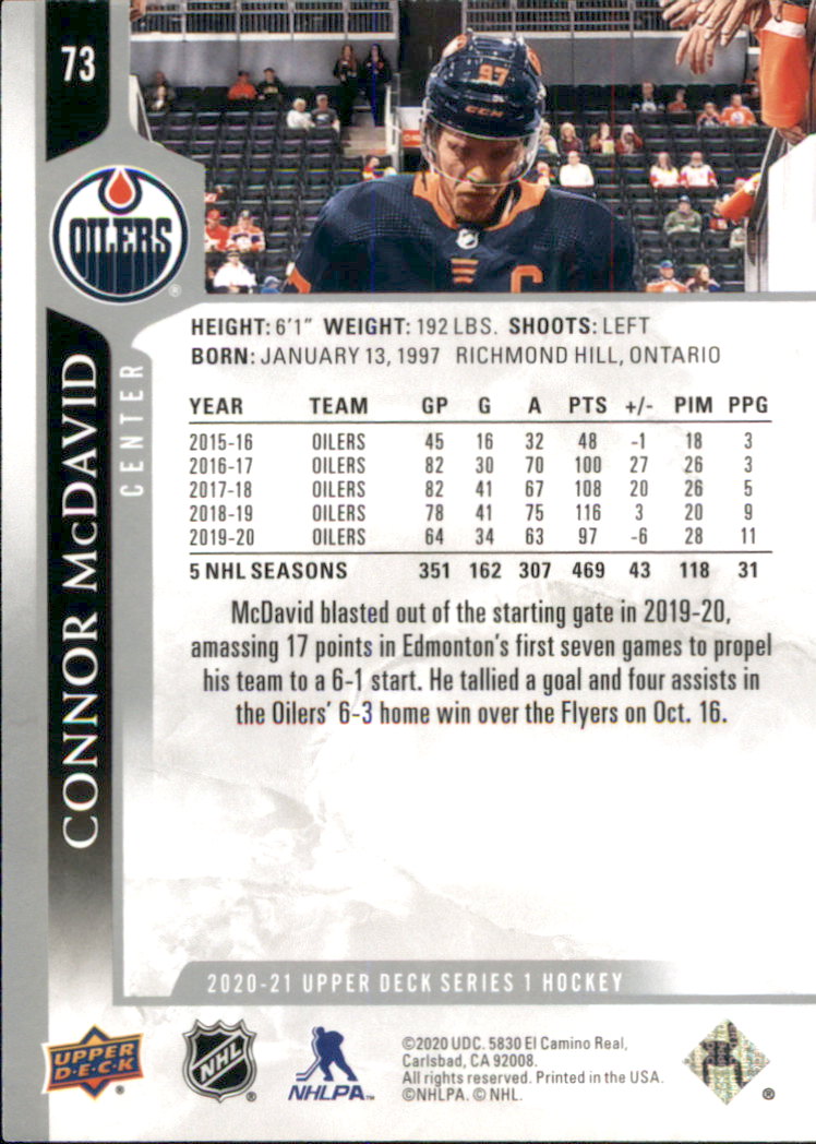 A7774- 2020-21 Upper Deck Hockey Karte #S 1-250 -du Pick- 15 + Gratis US Schiff - Bild 119 von 327