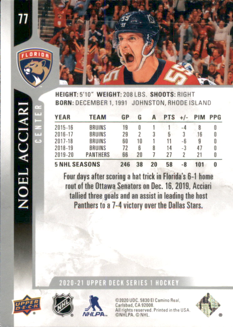 A7774- 2020-21 Upper Deck Hockey Karte #S 1-250 -du Pick- 15 + Gratis US Schiff - Bild 127 von 327