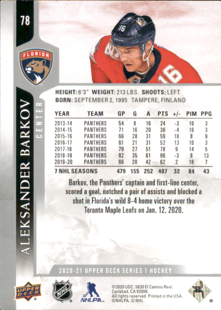 A7774- 2020-21 Upper Deck Hockey Karte #S 1-250 -du Pick- 15 + Gratis US Schiff - Bild 129 von 327