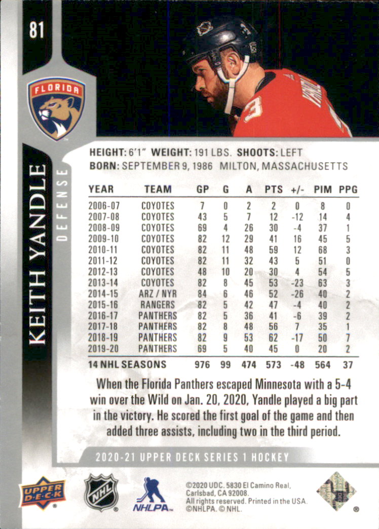 A7774- 2020-21 Upper Deck Hockey Karte #S 1-250 -du Pick- 15 + Gratis US Schiff - Bild 133 von 327