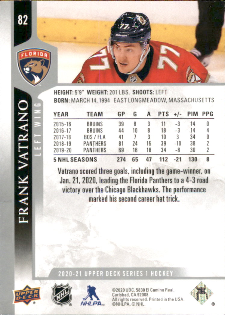 A7774- 2020-21 Upper Deck Hockey Karte #S 1-250 -du Pick- 15 + Gratis US Schiff - Bild 135 von 327