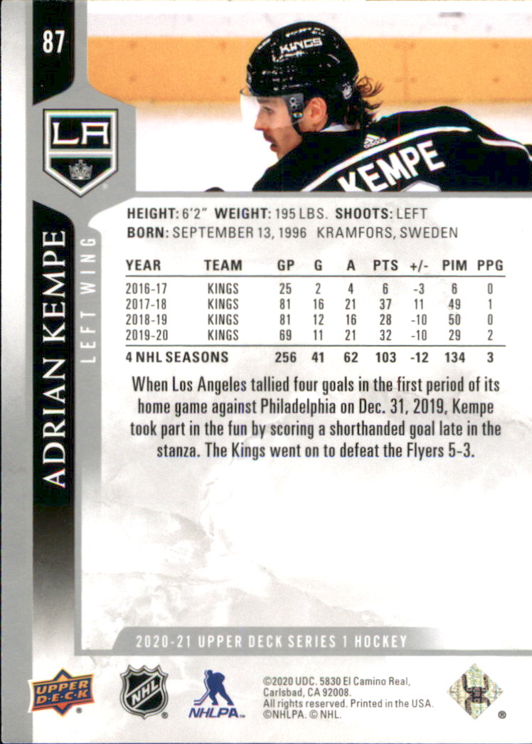 A7774- 2020-21 Upper Deck Hockey Karte #S 1-250 -du Pick- 15 + Gratis US Schiff - Bild 145 von 327
