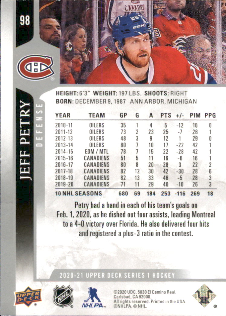 A7774- 2020-21 Upper Deck Hockey Karte #S 1-250 -du Pick- 15 + Gratis US Schiff - Bild 167 von 327