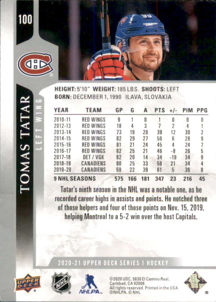 A7774- 2020-21 Upper Deck Hockey Karte #S 1-250 -du Pick- 15 + Gratis US Schiff - Bild 171 von 327