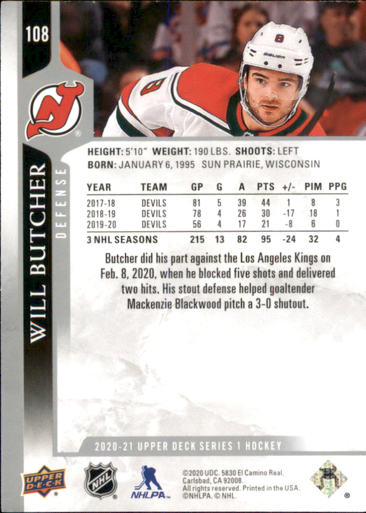 A7774- 2020-21 Upper Deck Hockey Karte #S 1-250 -du Pick- 15 + Gratis US Schiff - Bild 183 von 327