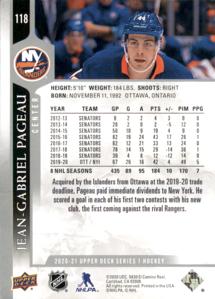 A7774- 2020-21 Upper Deck Hockey Karte #S 1-250 -du Pick- 15 + Gratis US Schiff - Bild 199 von 327