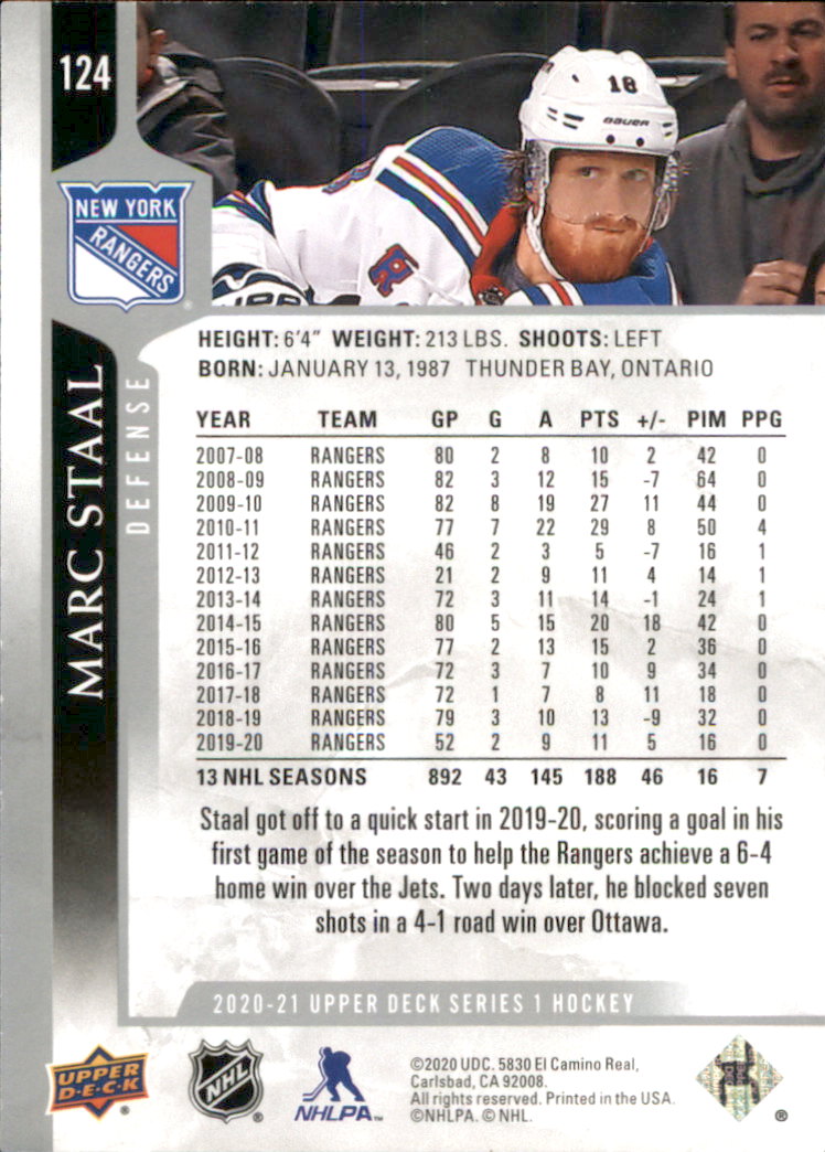 A7774- 2020-21 Upper Deck Hockey Karte #S 1-250 -du Pick- 15 + Gratis US Schiff - Bild 207 von 327